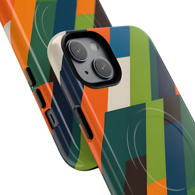 Angled Retro Mosaic · Tough+ Phone Case for iPhone · Magsafe