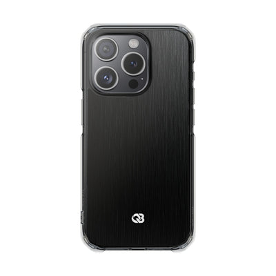 Black Impact MagSafe Phone Case for iPhone - Brushed Obsidian Slate
