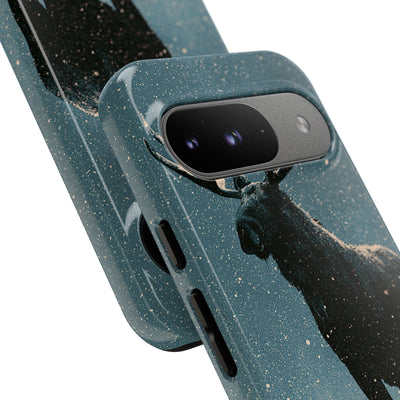 Nordic Boreal Moose · Tough Phone Case for Pixel ·  Blue