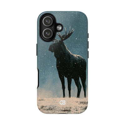 Nordic Boreal Moose · Tough Phone Case for iPhone · Blue