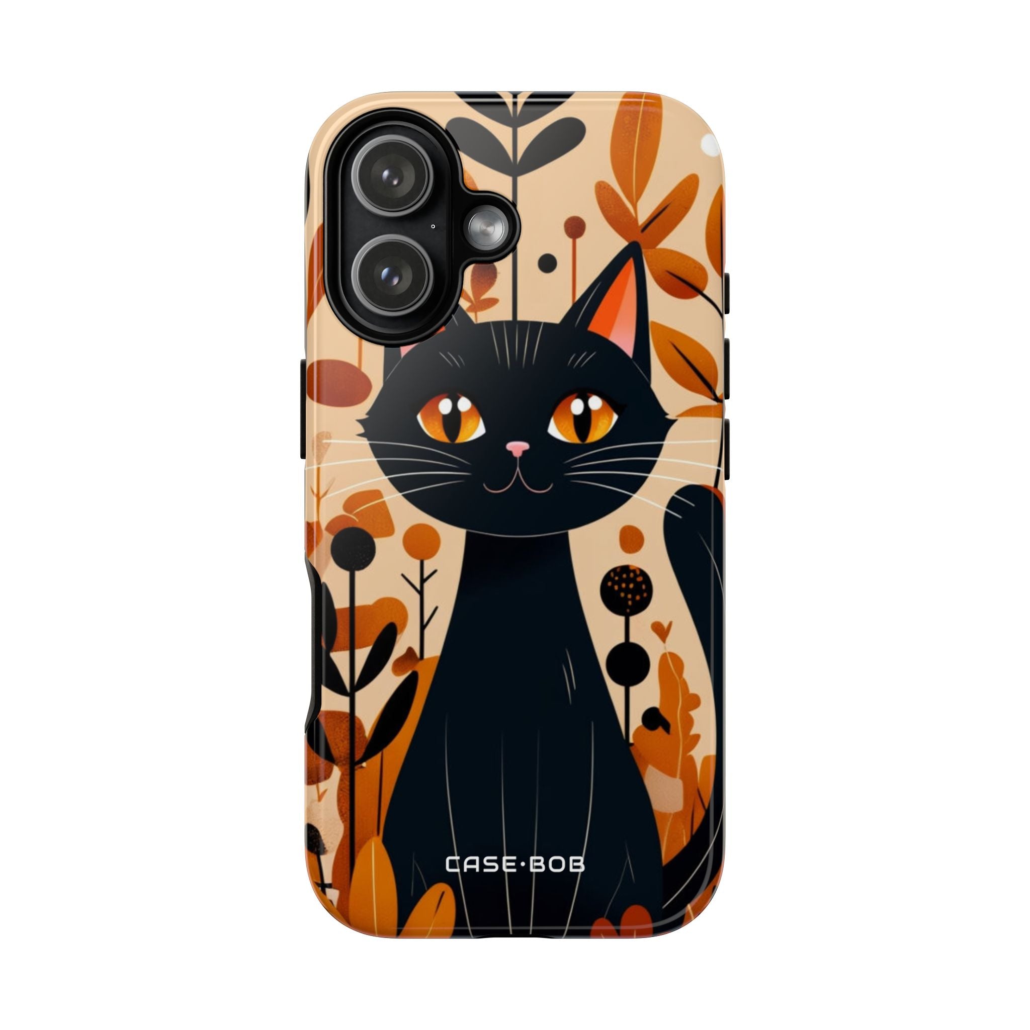 Black Cat Glow iPhone 17 Case - Tough - CASE•BOB