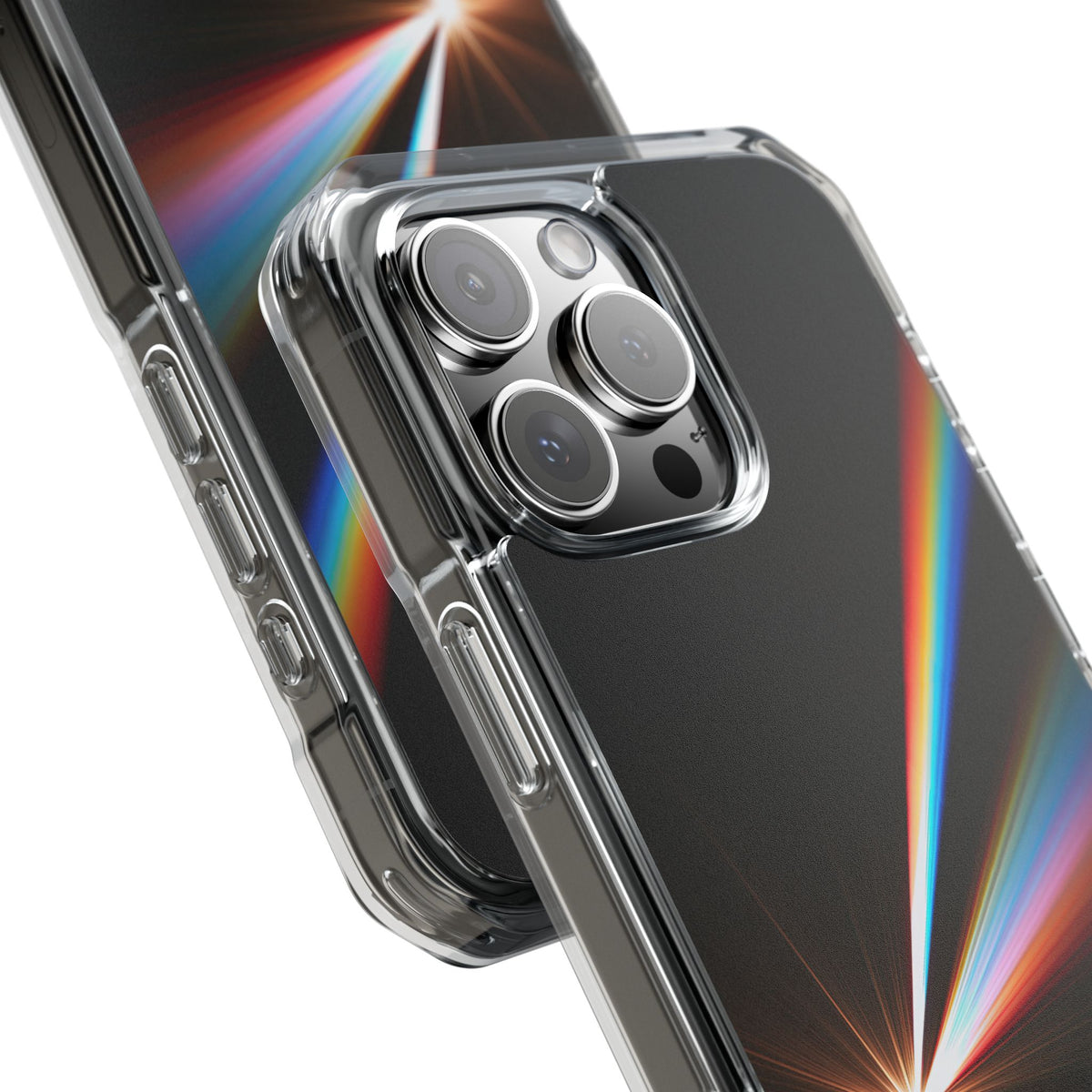 Spectral Refraction · Clear Impact Magnetic Phone Case for iPhone · Black