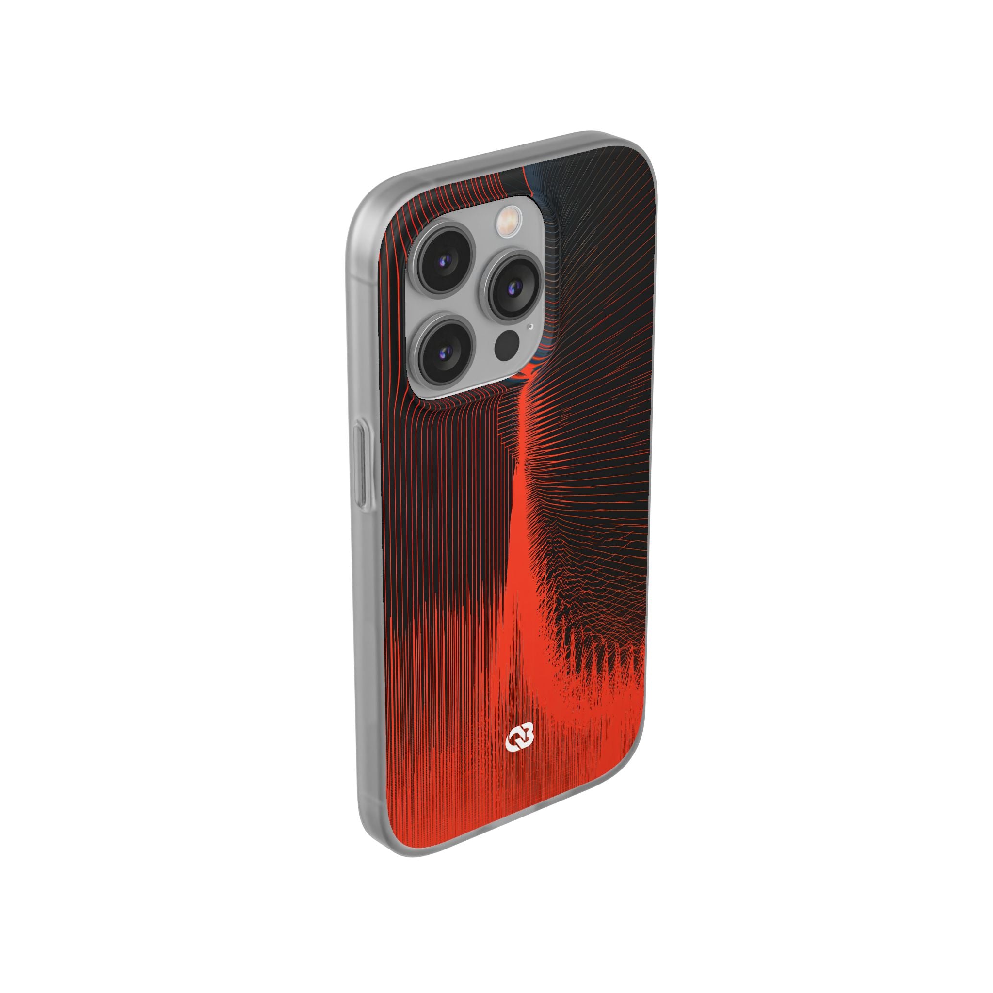 Red Lite Phone Case for iPhone - Crimson Frequency Pulse