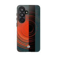 Teal Tough Phone Case for Samsung - Burnt Slate Radial