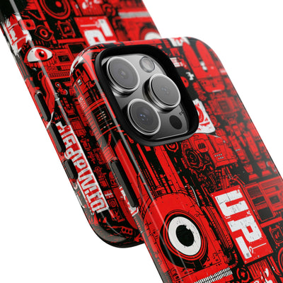 Neo Mecha Collage · Tough Phone Case for iPhone · Red