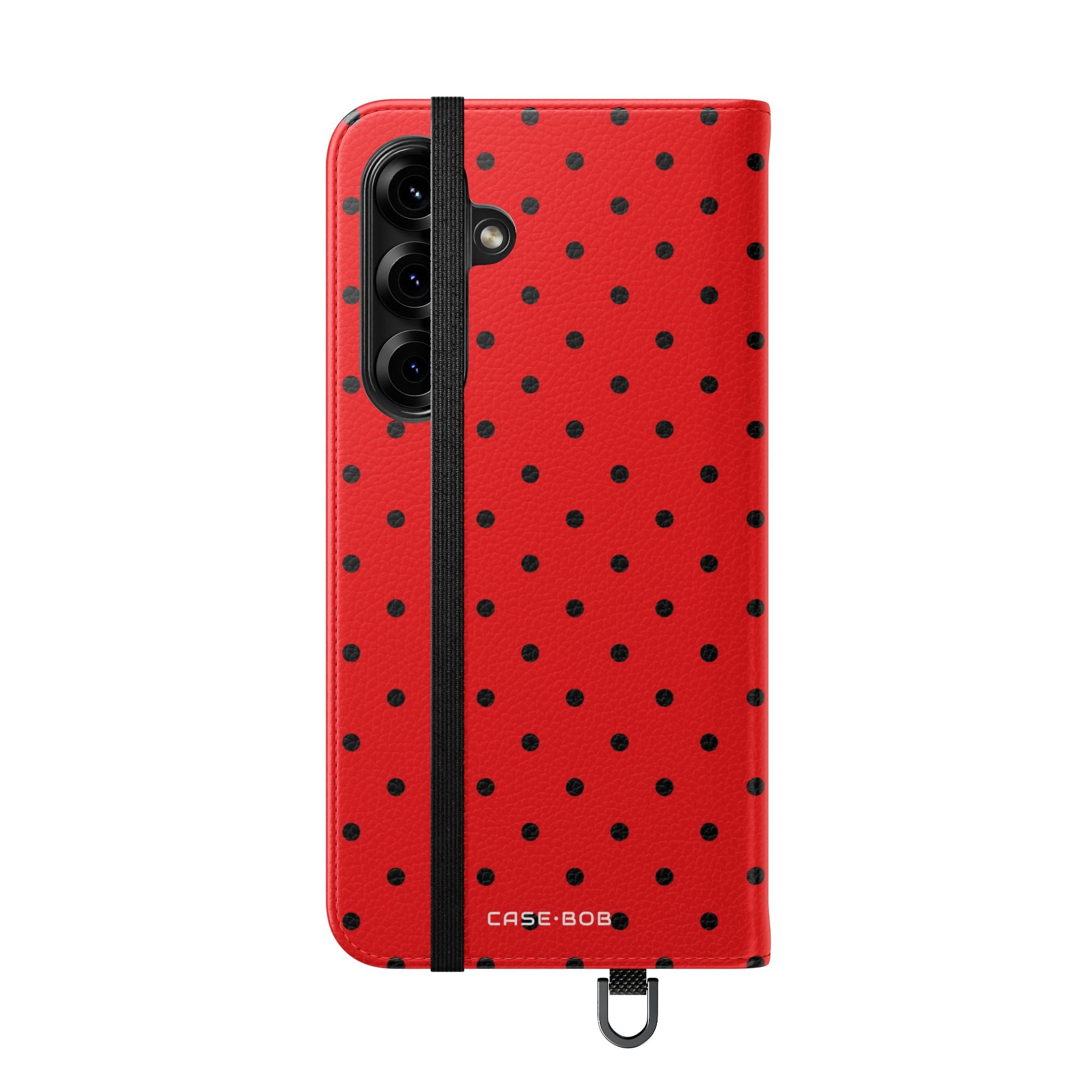 Black Dot Grid - Samsung S25+ Case - Wallet