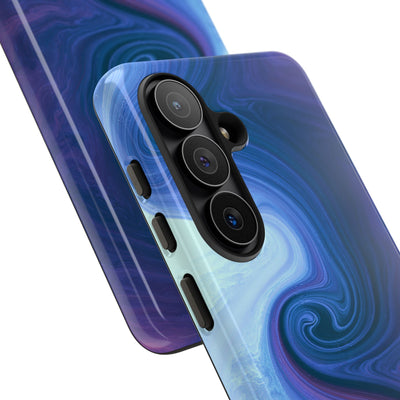 Azure Fluid Swirl · Tough Phone Case for Samsung · Blue