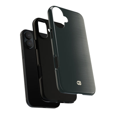Grey Tough Phone Case for iPhone - Charcoal Tech Grid
