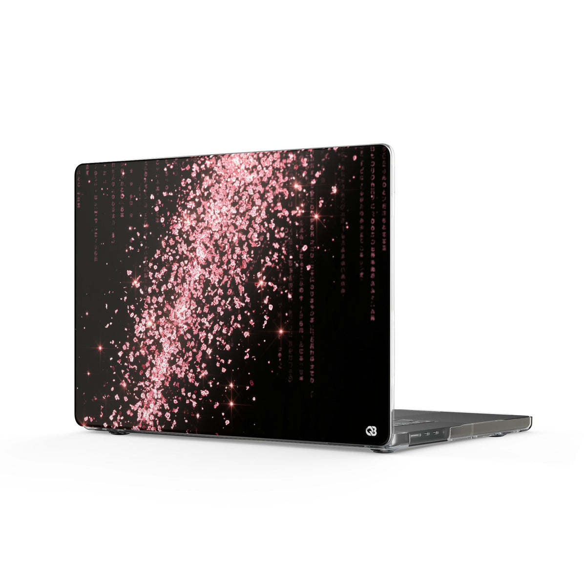 Rose Digital Cascade · Clear Hard Case for MacBook · Pink