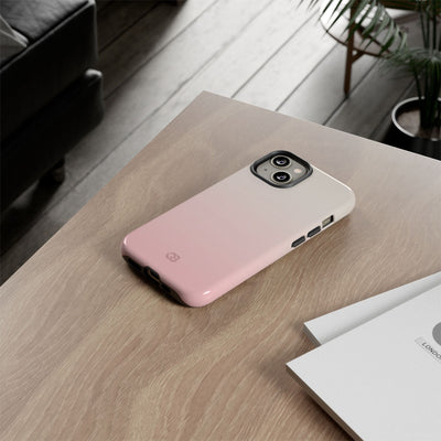 Pink Tough Phone Case for iPhone - Frosted Blush Horizon