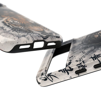 Fierce Ink Tiger · Tough Phone Case for Pixel ·  Beige