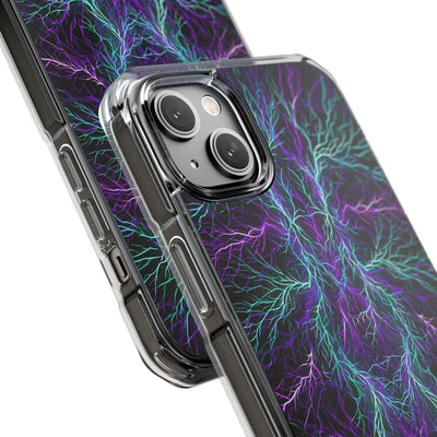 Electric Plasma Arbor · Clear Impact Magnetic Phone Case for iPhone · Purple