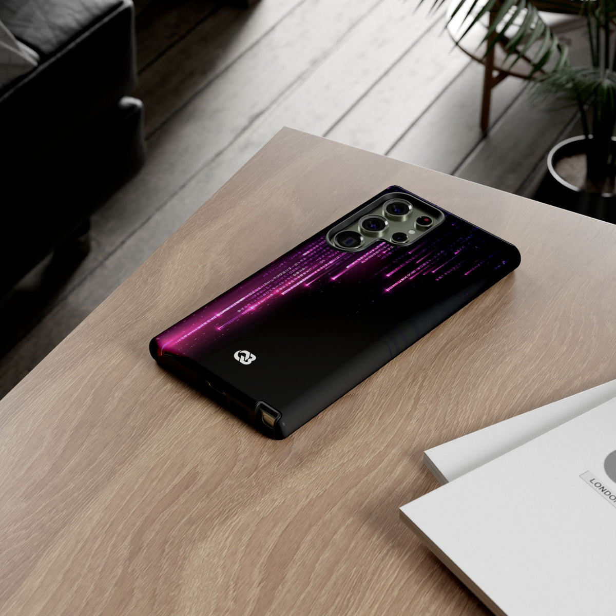 Binary Cascade · Tough Phone Case for Samsung · Black