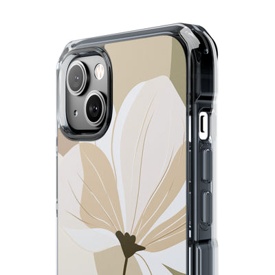 Beige Impact MagSafe Phone Case for iPhone - Sage Linen Magnolia