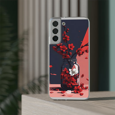 Crimson Blossom Jar · Custodia Soft per Samsung