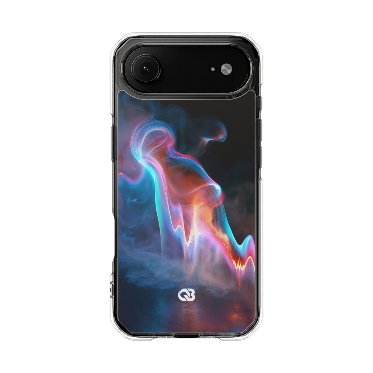 Neon Waveform · Clear Impact Magnetic Phone Case for iPhone · Black