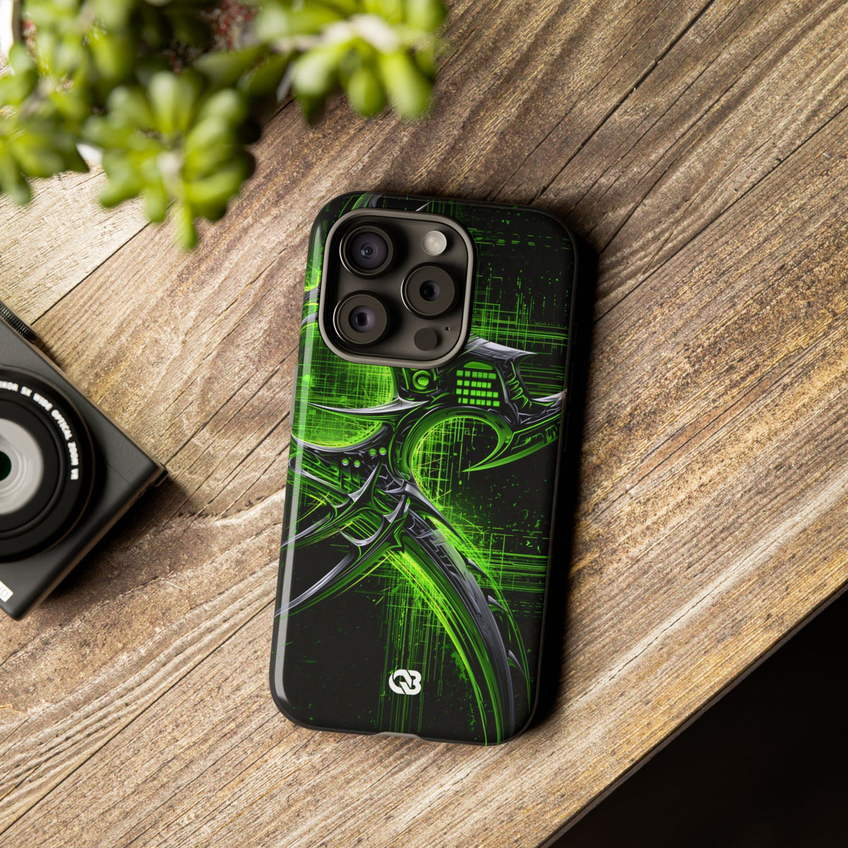 Cyber Sigil Grid · Tough Phone Case for iPhone · Green