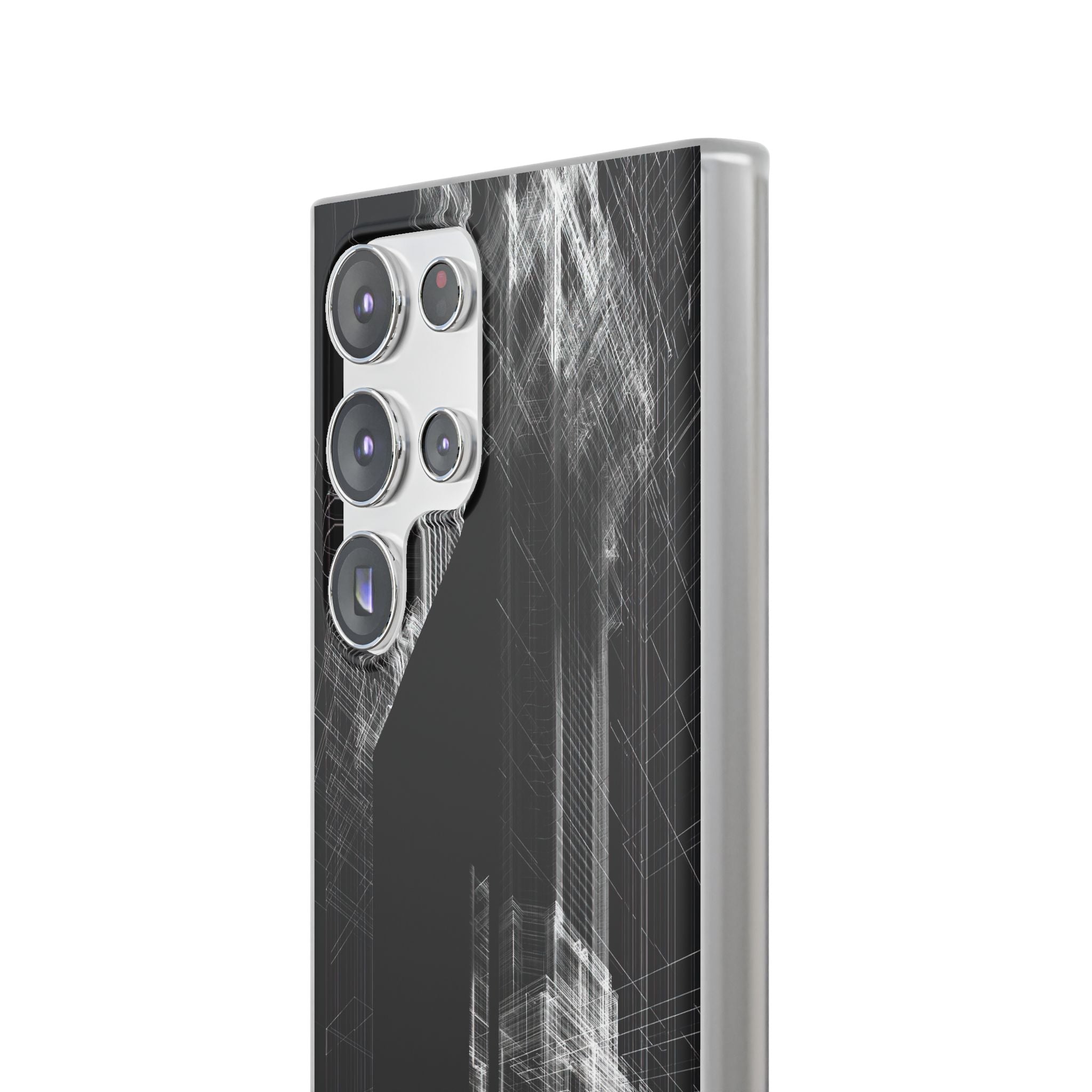 Black Lite Phone Case for Samsung - Ghost Urban Wireframe