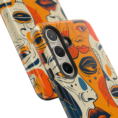 Tangled Faces Sunset Samsung S24 Case - Tough