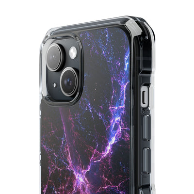 Neural Singularity · Clear Impact Magnetic Phone Case for iPhone · Black