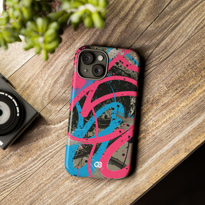 Cyber Splatter Flow · Tough Phone Case for iPhone · Pink