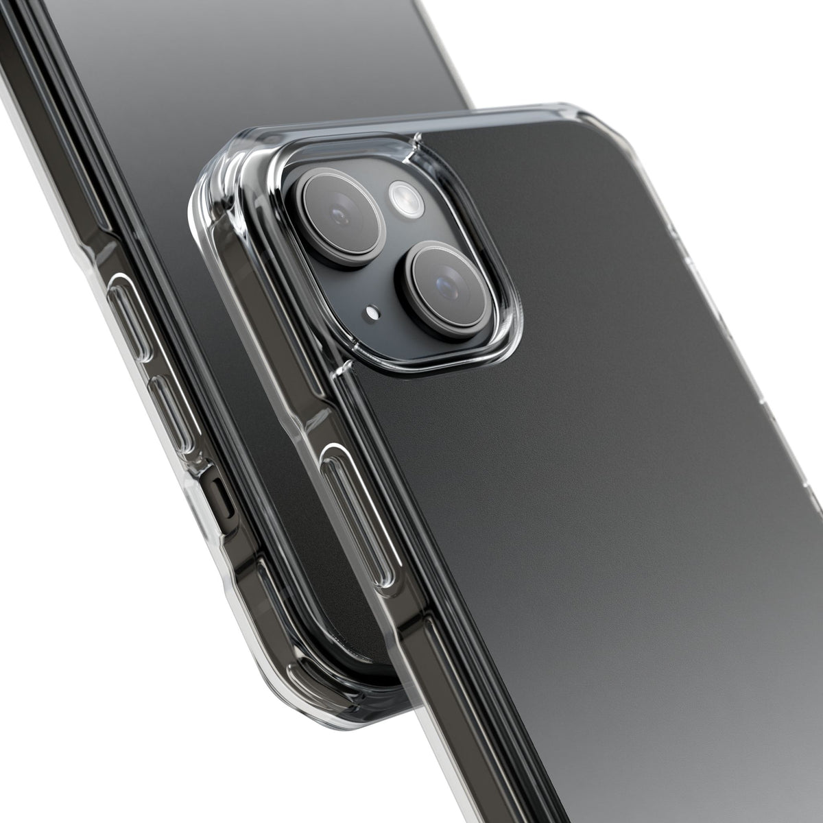 Noir Ombre Fade · Clear Impact Magnetic Phone Case for iPhone ·  Black