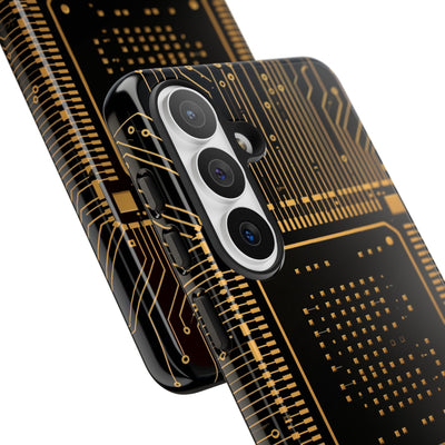 Gold Tough Phone Case for Samsung - Cyber Gold Processor