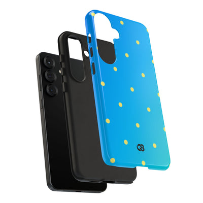 Cyan Sun Dots · Tough Custodia per Samsung