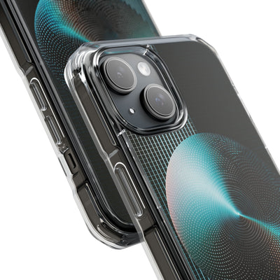 Blue Impact MagSafe Phone Case for iPhone - Cyan Vector Sphere