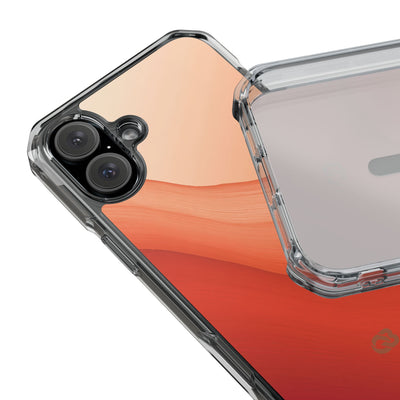 Terracotta Flow · Clear Impact Magnetic Phone Case for iPhone · Orange