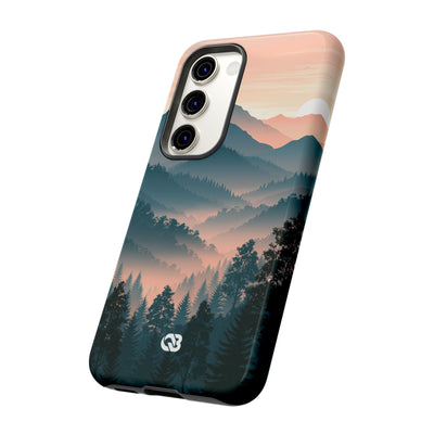 Teal Tough Phone Case for Samsung - Alpine Teal Horizon