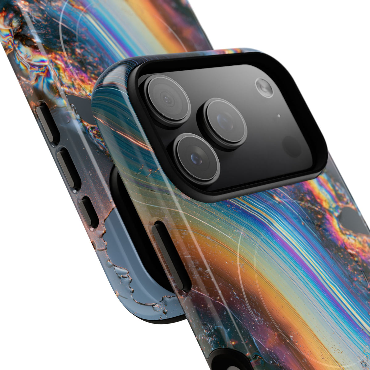 Prismatic Aura Flow · Tough 2.0 Magnetic Phone Case for iPhone · Blue