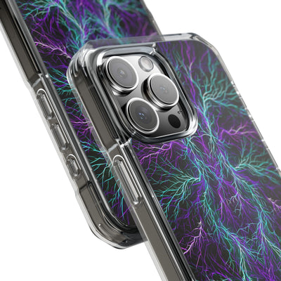 Electric Plasma Arbor · Clear Impact Magnetic Phone Case for iPhone · Purple