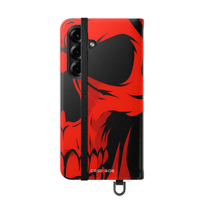 Dual Skulls RedBlue - Samsung S25 Case - Wallet