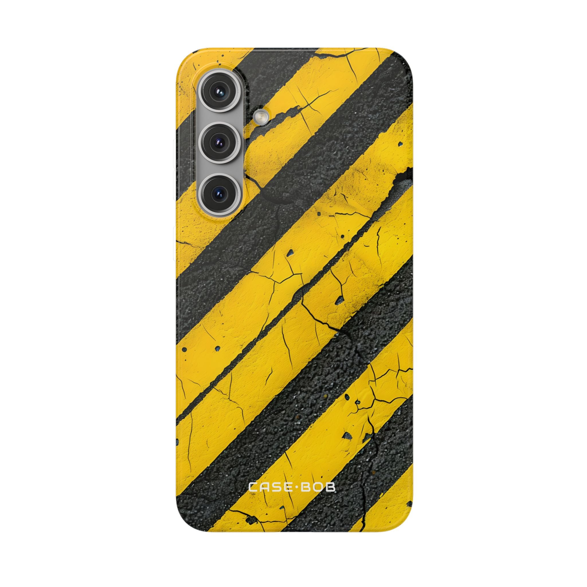 Gul randig distress Samsung S24 Plus Case - Soft