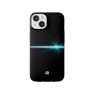 Blue Lite Phone Case for iPhone - Electric Cyan Ray