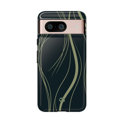 Green Tough Phone Case for Google Pixel - Obsidian Sage Flow