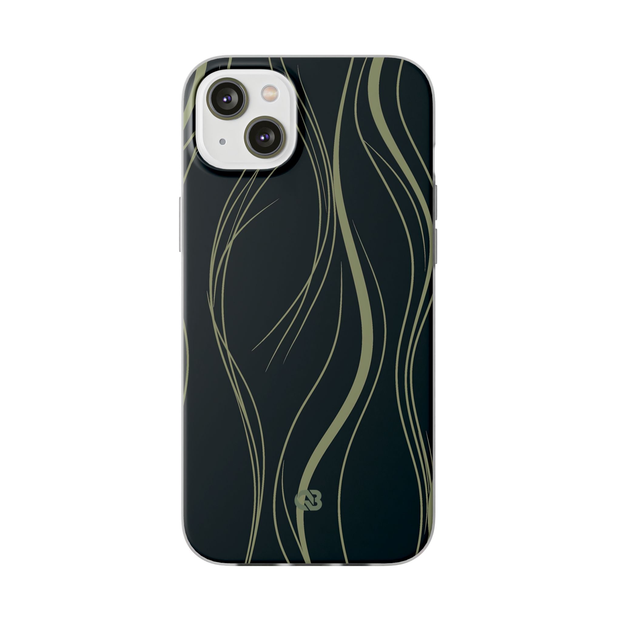 Green Lite Phone Case for iPhone - Obsidian Sage Flow