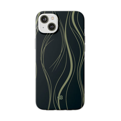 Green Lite Phone Case for iPhone - Obsidian Sage Flow