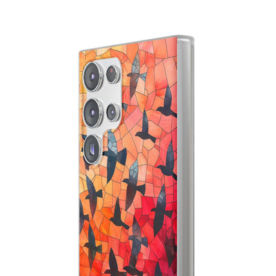 Ember Mosaic Wings · Soft Phone Case for Samsung