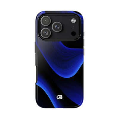 Blue Tough Phone Case for iPhone - Electric Cobalt Flow