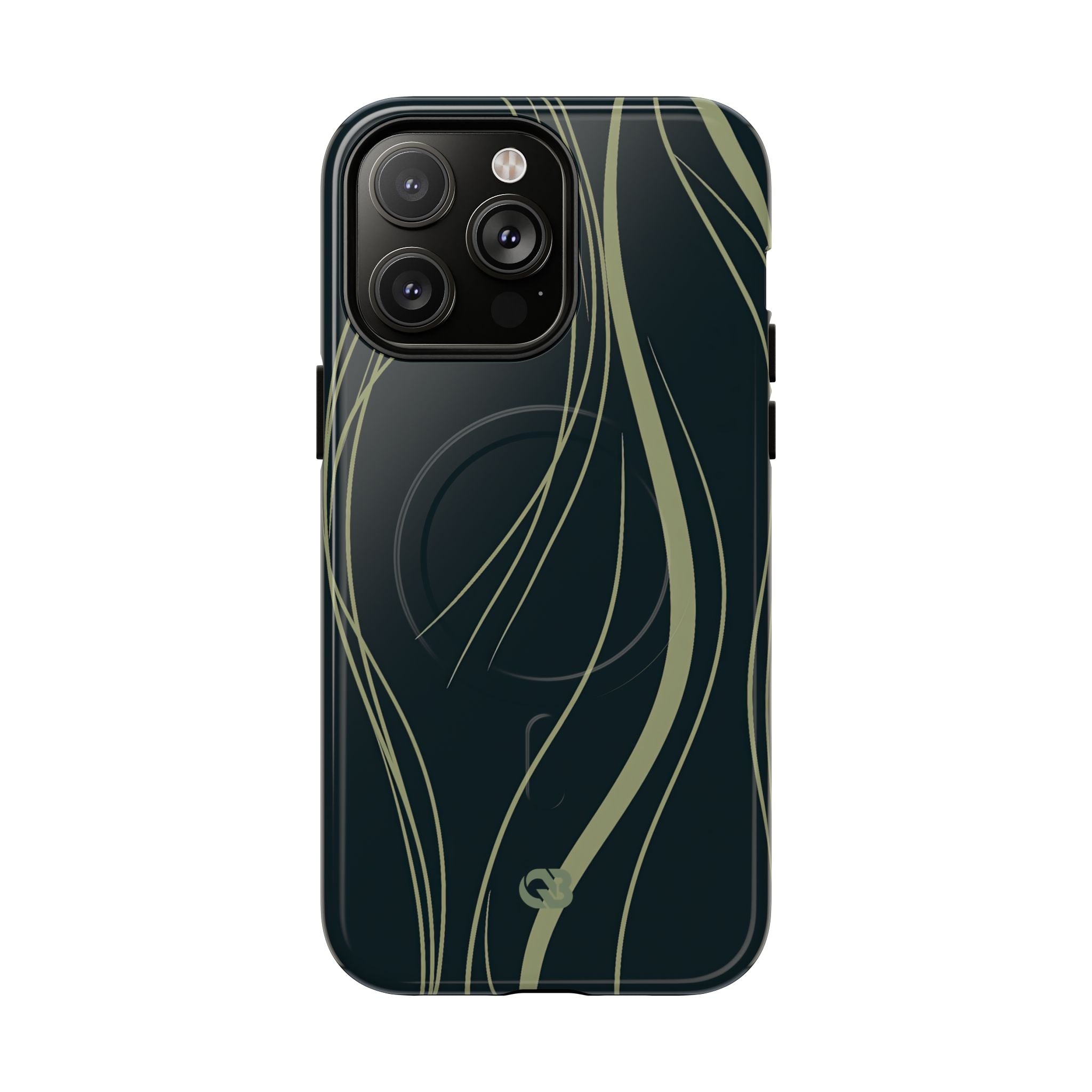 Green Tough 2.0 Magsafe Phone Case for iPhone - Obsidian Sage Flow
