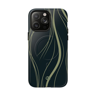 Green Tough 2.0 Magsafe Phone Case for iPhone - Obsidian Sage Flow