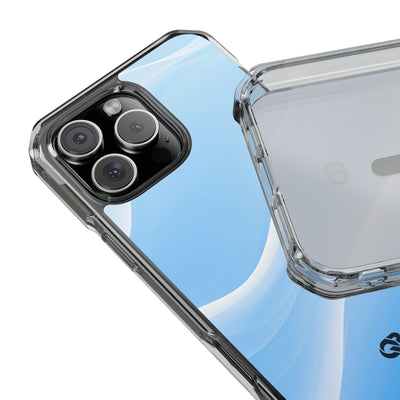 Glacial Contour Flow · Clear Impact Magnetic Phone Case for iPhone · Blue