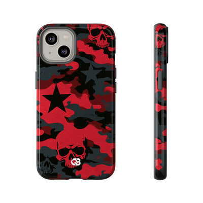 Crimson Skull Camo · Tough Phone Case for iPhone · Red