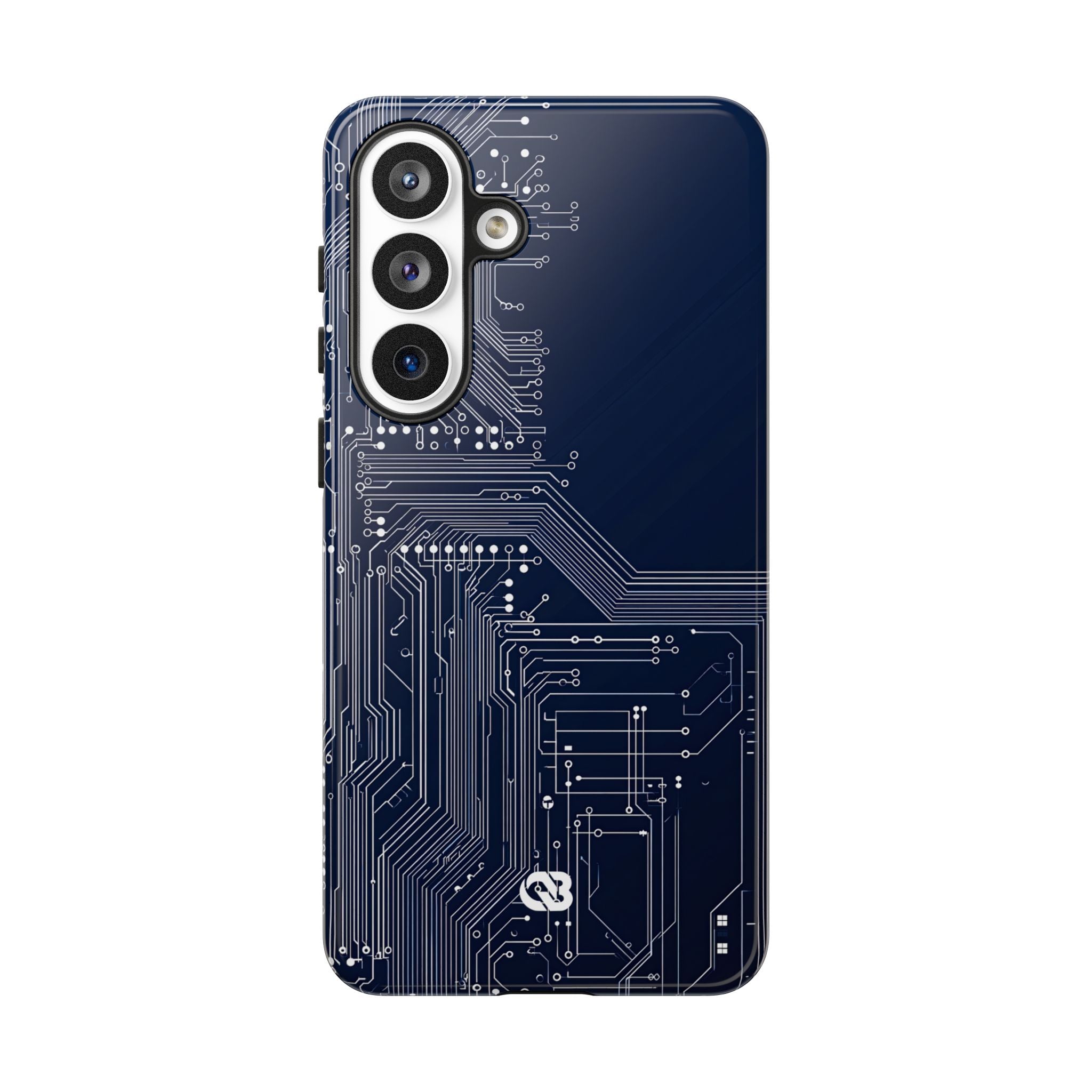 Blue Tough Phone Case for Samsung - Cobalt Data Stream