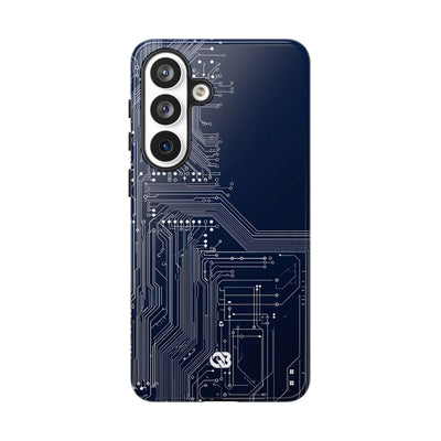 Blue Tough Phone Case for Samsung - Cobalt Data Stream