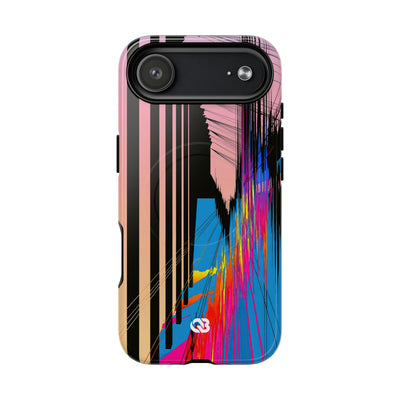 Blue Tough 2.0 Magsafe Phone Case for iPhone - Fractured Data Skyline