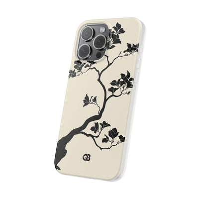 Beige Lite Phone Case for iPhone - Obsidian Bonsai Silhouette