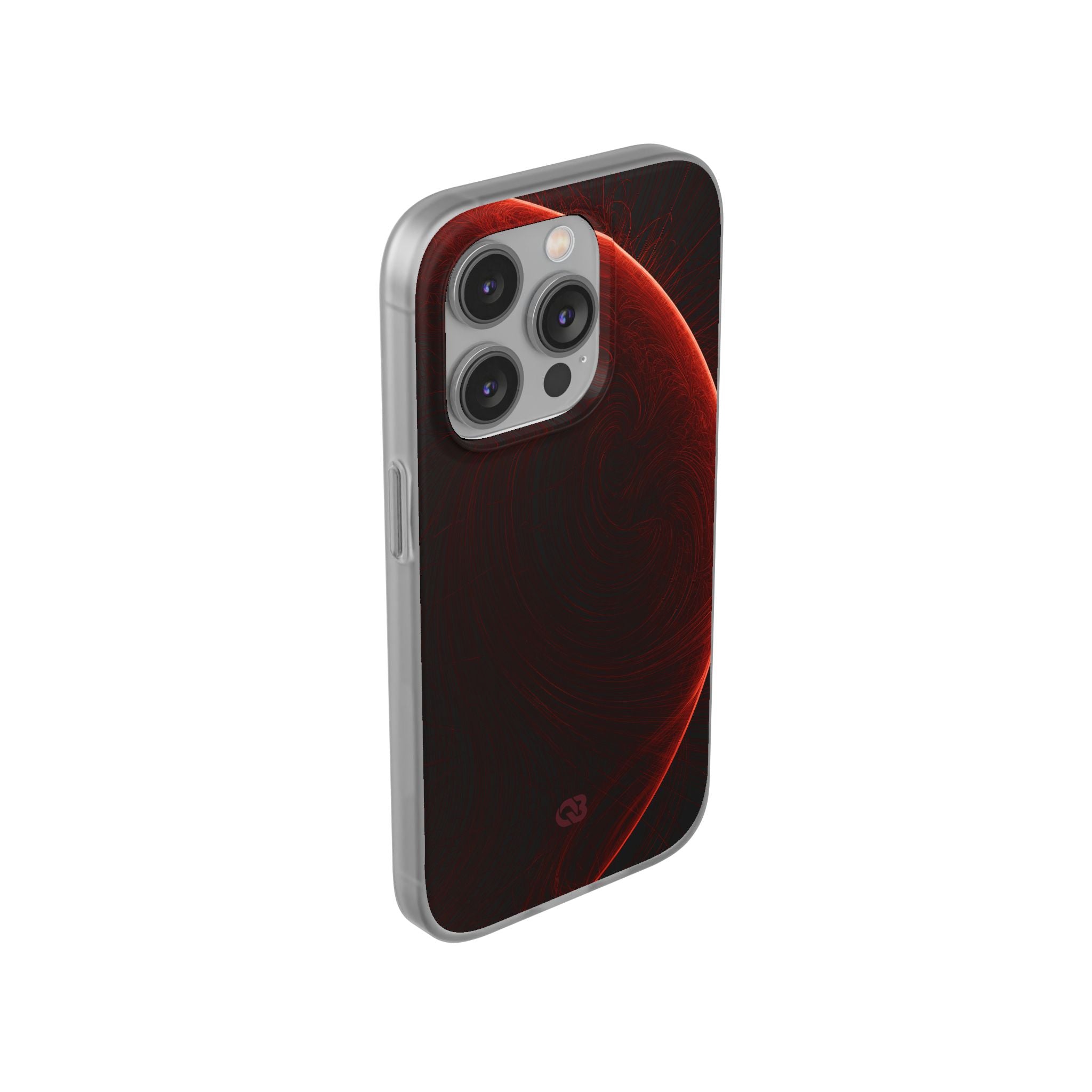 Red Lite Phone Case for iPhone - Crimson Flare Flux